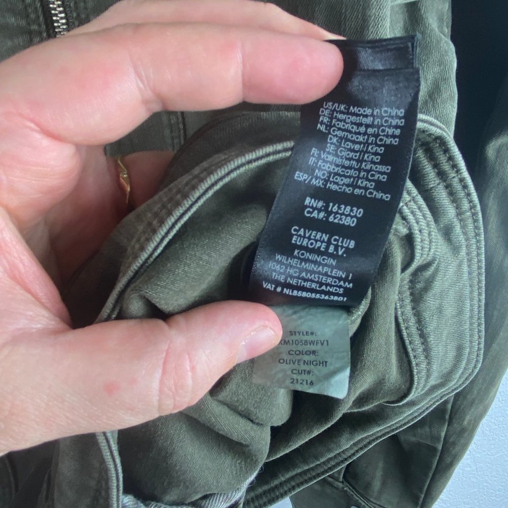 Liverpool Jeans Company Olive Green Moto-Style Jean Jacket - Picture 10 of 12